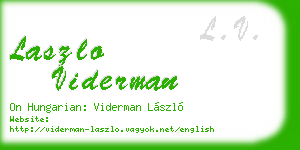 laszlo viderman business card